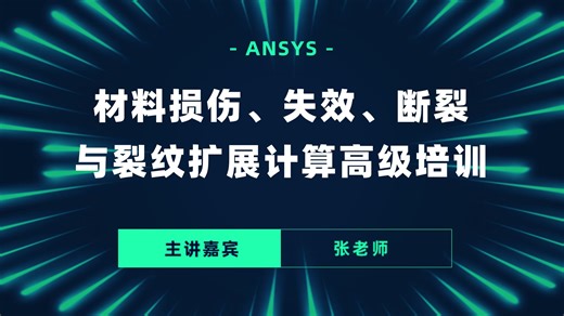 ANSYS 材料损伤、失效、断裂与裂纹扩展计算高级培训