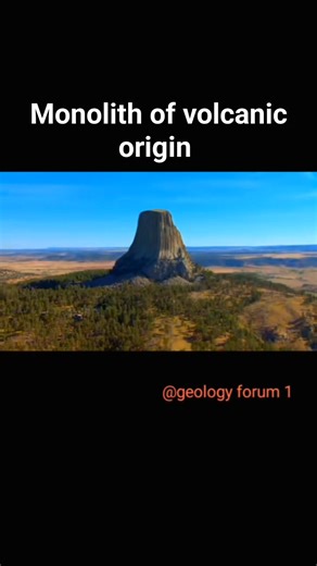 MONOLITH OF VOLCANIC ORIGIN A monolith of volcanic origin is a large, single rock mass formed through volcanic processes. These structures usually consist of resistant igneous rocks that have remained intact while the surrounding weaker materials were eroded away. Monoliths stand prominently in the landscape and are important features in geomorphology, often serving as evidence of past volcanic activity. Monoliths of volcanic origin may form in several ways: > SOLIDIFIED MAGMA PLUGS (Volcanic Ne