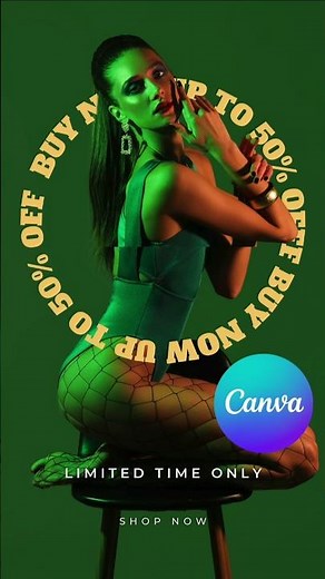 Curved Text + Image Effect in Canva #canvatutorial