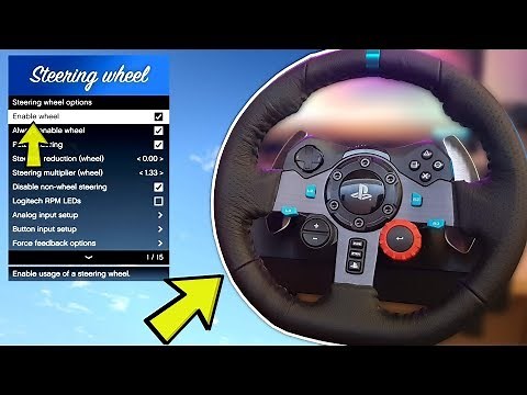 *SO EASY* How to USE a STEERING WHEEL with GTA 5 (LOGITECH G29 WHEEL)