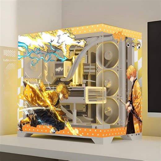 Zenitsu Anime PC Case Skin, Sticker - Demon Slayer Gaming Pc, Decal Gift for Gamers - Etsy