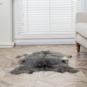 Watch Grey fur rug on Amazon Live