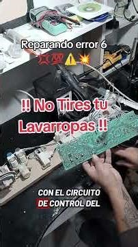 error 6 lavarropas Drean, Whirlpool, Patriot