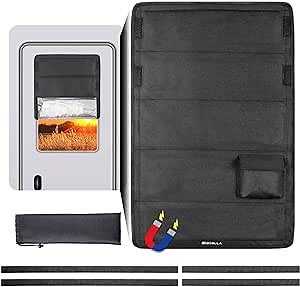 boslla RV Door Window Shade, Foldable Magnetic RV Blackout Window Cover, 16 x 25 inch Camper Trailer Door Window Cover, UV Rays Protection Waterproof Thickened Oxford Fabric