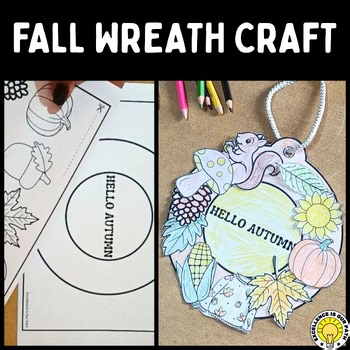 Fall Paper Wreath Craft | Printable Autumn Leaves Activity for Kids