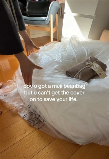 Struggling to Get Your MUJI Beanbag Cover On?