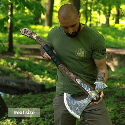 Leviathan Axe Metal Replica - Kratos Axe Handmade - Etsy