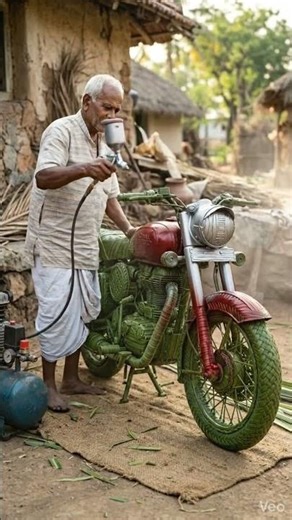 Kala aur Junoon ki koi seema nahi hoti! 🌿🏍️#Handmade #Craftsmanship #IndianArtist #EcoFriendly
