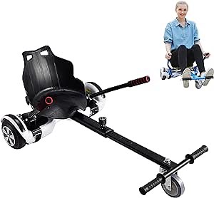 Hoverboard Seat Attachment - Hoverboard Go Kart Accessory for Kids & Adults (Black)
