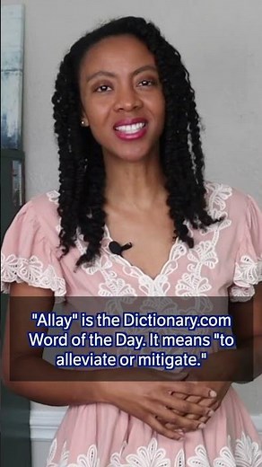 Word of the Day: allay
