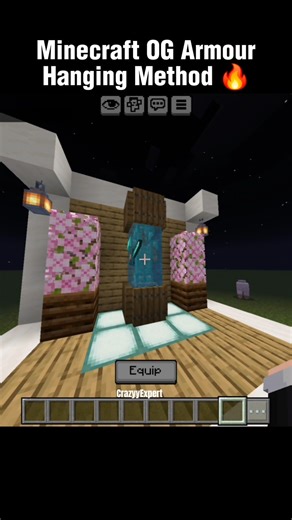 Minecraft OG Armour Hanging Method 🔥💗 #minecraft #minecraftdecoration #minecraftshorts #shorts