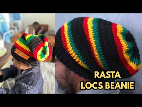 Handmade Rasta Slouchy Beanie – Crochet Dreadlock Hat Unisex