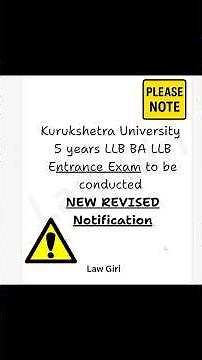 Kurukshetra University BA LLB Admission 2026|KU 5 years Law Application Forms Last Date Online Apply