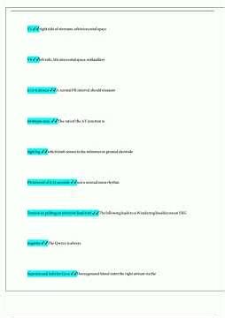 EKG study guide questions and answers already passed 20242025