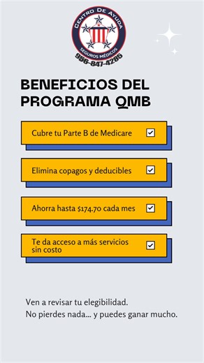 El programa QMB es uno de los secretos mejor guardados de Medicare… pero en Centro De Ayuda Seguros Médicos, te lo explicamos sin rodeos. Si calificas, podrías dejar de pagar tu Parte B y tener más servicios cubiertos. Haz tu checklist con nosotros y revisa si aplicas. Roma, RGC, Zapata y Corpus Christi. Lunes a viernes, 9 a.m. a 4 p.m. #BeneficiosQMB #CentroDeAyudaSegurosMédicos #SinCopagos #MedicareParteB #AsesoríaGratuita #QMBTexas #RomaTX #RGC #ZapataTX #CorpusChristiTX | La Pistolera News &