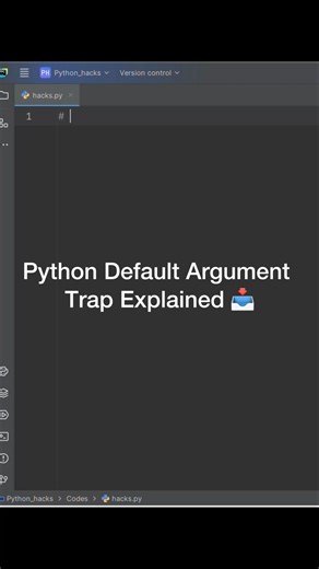Python Default Argument Trap Explained | Interview Question #python #shorts