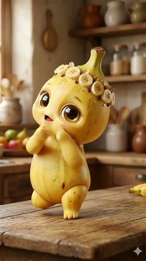 Baby Banana shaking it ALL the way up 🍌🔥Tiny moves, maximum energy #BabyBanana #ShakeIt #ViralVibes