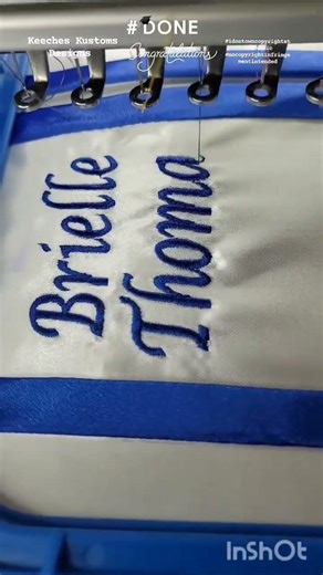 Love this font 💙 Graduation Stole #custom #embroidery #viralshorts #shorts #viral #shortvideo #fyp