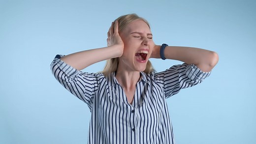 Scared Desperate Woman Screaming Covering Stock Footage SBV-338530231 - Storyblocks
