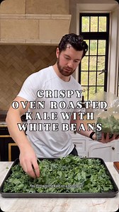 Brad Mahlof | Crispy Oven-Roasted Kale with White Beans Everything comes together on one sheet pan — fast, healthy, and ridiculously tasty. The kale... | Instagram