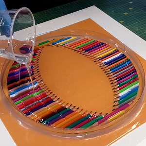 Crafting a DIY Epoxy Resin Clock with Colored Pencils | DIY & Crafts