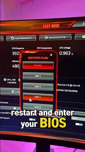 How To Enable XMP / EXPO (Fix Slow RAM) - Why Your DDR5 Is Stuck At 4800 (Fix) #pcsettings #ram