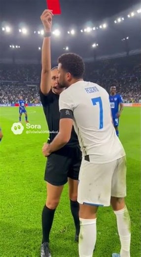 The Player kiss referee 🥰🤣#ai#footballplayer #premierleague #sora