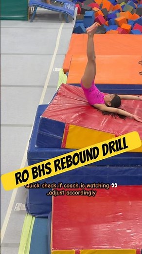 Snap down strong, rebound higher. Round-off back handspring drill #Cheer #Tumbling #gymnasticslife