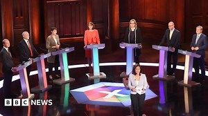 BBC debate: Rivals attack Theresa May over absence