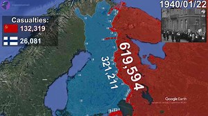 The winter war using Google Earth