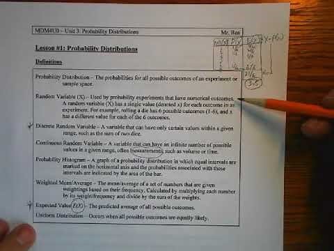 MDM4U - Probability Distributions