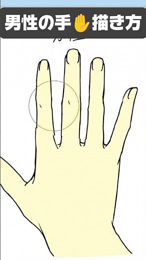 男性の手✋描き方#イラスト#イラスト練習 #イラストメイキング