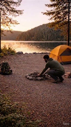 Tent Setup Time-Lapse ⛺️ Fast Campsite Transformation in Minutes (Relaxing)