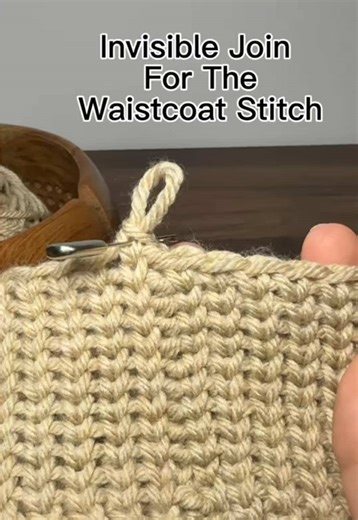 Joining Rows Invisibly with the Waistcoat Stitch