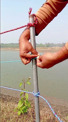 Easy🖕 Rope Knot for Securing Pipes 👍 #camping #diy #gtknot #knots