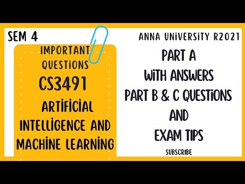 CS3491 Artificial Intelligence and Machine Learning