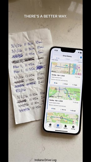 Track all your drives with the Indiana Drive Log app!#driverspermit #indiana