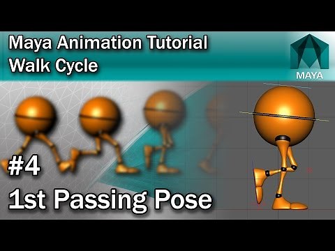 Maya Walk Cycle Tutorial #4 Setting the Passing Pose