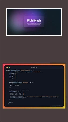 How to Make an Animated Gradient Mesh Background in JS ✨ 🔥 💻 ⚡