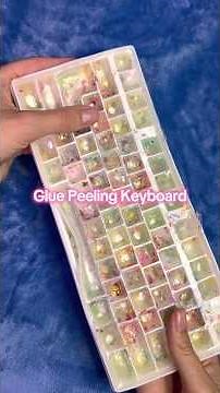 ASMR Peeling My Glue Keyboard 🤤⌨️ #asmr #asmrkeyboard