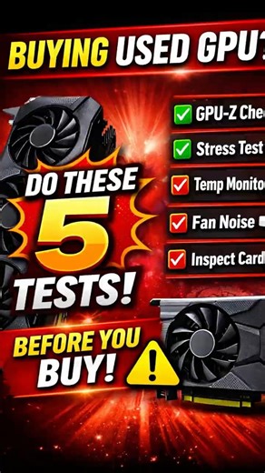 Buying Used GPU? Do These 5 Tests First 🔥 PC Build India