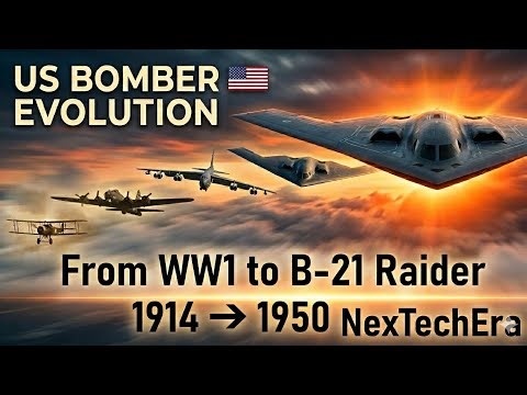 US Aircraft Bomber Evolution (1914–2050) | From WW1 Planes to Stealth B-21Raider #USBomberEvolution