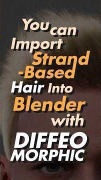You can Import Strand-Based Hair into Blender with Diffeomorphic #blender #blenderanimation #daz3d