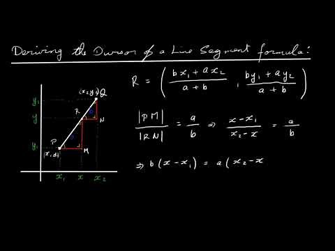 Deriving the Formula for Dividing a Line Segment in the ratio a to b
