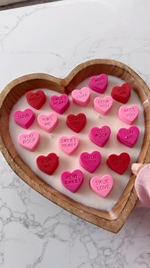 148K views · 12K reactions | Making Valentine’s candles  comment “CANDLE” for all s ❣️#DIY #valentines #hearts #ValentinesDay #asmr #satisfying #aesthetic #pink #girly #candles #candlemaking #diyideas #Home #diycandle #candlereels #decor | Elysian.living | Facebook