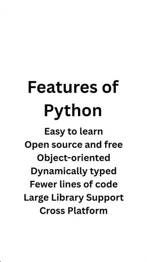 Features of Python
