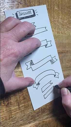 Banner zeichnen kann so einfach sein. Mit Sketchnotes kannst du visualisieren #sketchnotes #bujo