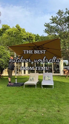 Shade game strong with our Outdoor Patio Umbrella! ☂️ Transform your outdoor space into a cool oasis and beat the heat in style! 🌞🔎 Search dpt2673 on Temu for this amazing product. #Temu #TemuFinds