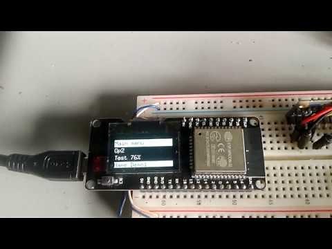 ArduinoMenu 4 on esp32 integrated oled SSD1306