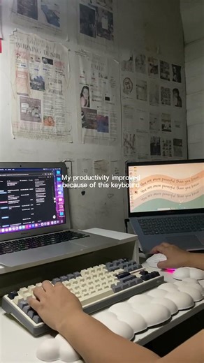 Your Keyboard sets the tone ✨ #desksetup #asmr #workvlog #freelancing